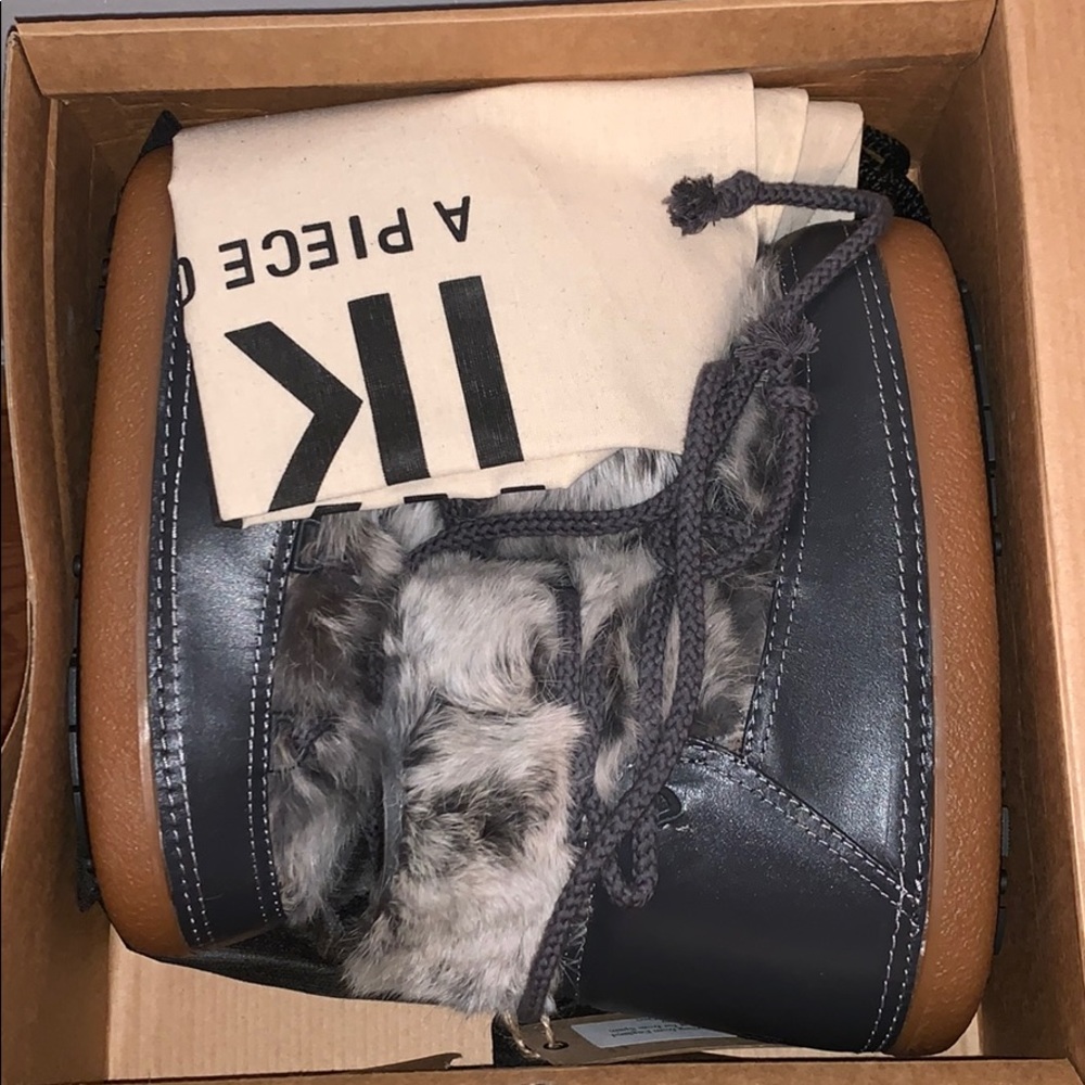 IKKII Sheepskin & Rabbit Fur Winter Boots Sz 38
